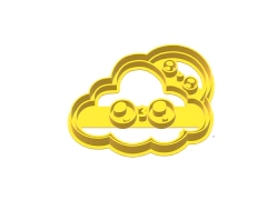 CORTANTE GALLETITA NUBE CON LUNA 9X7 CMS ANCHO C1946 en internet