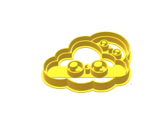 CORTANTE GALLETITA NUBE CON LUNA 9X7 CMS ANCHO C1946 - comprar online