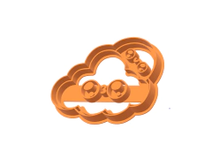 CORTANTE GALLETITA NUBE CON LUNA 9X7 CMS ANCHO C1946