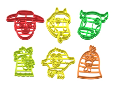 CORTANTE GALLETITAS SET GRANJA ZENON X 06U DE 09CMS ALTO - comprar online