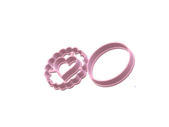 CORTANTE REPOSTERIA COOKIE BLONDA CORAZON 5 X 5 CMS (2 PARTES) C2179 - comprar online