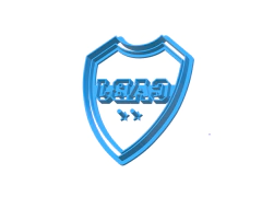 CORTANTE REPOSTERIA ESCUDO BOCA JUNIORS 10 X 8,5 CMS ANCHO 2 PARTES C2237