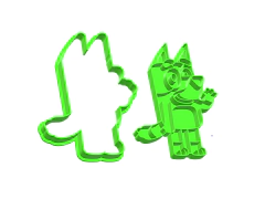 CORTANTE PERRO BLUEY 2 PARTES 10 CMS X 7,5 CMS ANCHO C2821 - cortantesparty