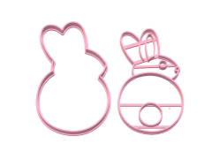 CORTANTE CONEJO PASCUAS POMPON 2 PARTES 10X6 CMS C2325