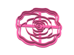 CORTANTE REPOSTERIA FLOR ROSA 2 PARTES DE 9 X9 CMS C2345 - comprar online