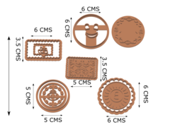 Imagen de CORTANTE GALLETITAS CLASICAS CHOCO OREO MERENGADAS SONRISAS X 05U C2474