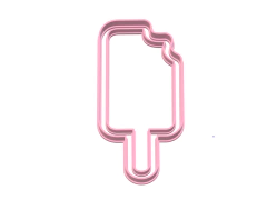 CORTANTE HELADO PALITO MORDISCO 11 x 5.5 CMS ANCHO C704 playa - cortantesparty