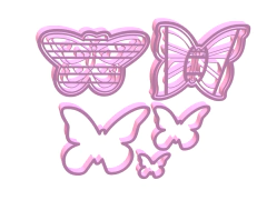 SET CORTANTES MARIPOSAS PARTY Y SILUETA C2467