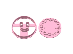 CORTANTE REPOSTERIA GALLETITAS 2 PARTES SONRISAS 6X6 CMS C2219