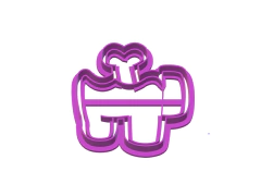 CORTANTE REPOSTERIA AMONG US TRIPULANTE 7 X 7 CMS ANCHO 2 PARTES C2332