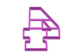 CORTANTE GALLETITAS NUMERO CUATRO HAPPY X 08 CMS ALTO FONDANT C1777