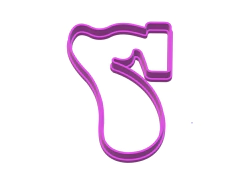 CORTANTE GALLETITAS NUMERO SIETE HAPPY X 08 CMS ALTO FONDANT C1780