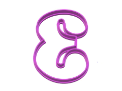 CORTANTE GALLETITAS NUMERO TRES HAPPY X 08 CMS ALTO FONDANT C1776