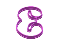 CORTANTE GALLETITAS NUMERO TRES HAPPY X 08 CMS ALTO FONDANT C1776 - comprar online