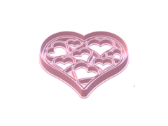 CORTANTE CORAZON 8 CORAZONES 9X9 CMS C1986 SAN VALENTIN - comprar online