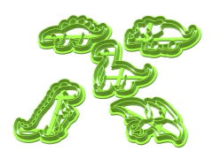 CORTANTE DINOSAURIOS HAPPY SET 05U DINOS (9 CMS)C2046