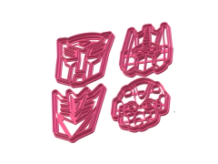 set cortantes galletitas transformers 08cms x 04u - cortantesparty