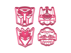 set cortantes galletitas transformers 08cms x 04u