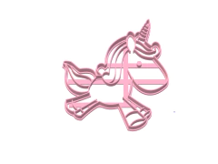 cortante moldes galletitas unicornio happy 08 cms C042 en internet