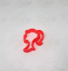 cortante galletitas barbie head siluette 04 cms alto cupcake C1259