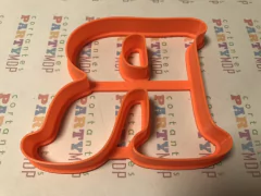 cortante galletitas letra R mayuscula cooper black 08 cms C323