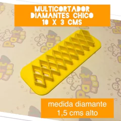cortante galletita diamante multi 10x3 cms C1182