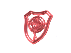 CORTANTE REPOSTERIA ESCUDO RIVER 10 X 9 CMS ANCHO 2 PARTES C2235