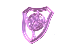 CORTANTE REPOSTERIA ESCUDO RIVER 12 X 10 CMS ANCHO 2 PARTES C2236