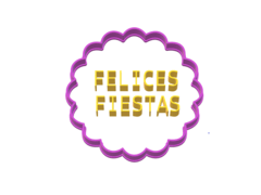 CORTANTE GALLETITA BLONDA STAMP 8X8 CMS NAVIDAD 2019 LETRAS C1890 - comprar online