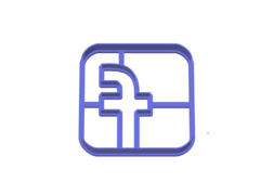 CORTANTE REPOSTERIA FACEBOOK LOGO 6X6 CMS C2127 REDES SOCIALES