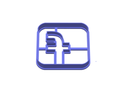 CORTANTE REPOSTERIA FACEBOOK LOGO 6X6 CMS C2127 REDES SOCIALES en internet