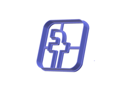 CORTANTE REPOSTERIA FACEBOOK LOGO 6X6 CMS C2127 REDES SOCIALES - comprar online
