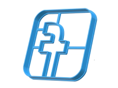 CORTANTE REPOSTERIA FACEBOOK LOGO 9X9 CMS C2126 REDES SOCIALES