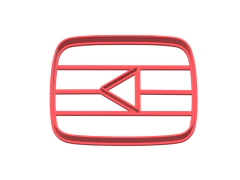 CORTANTE REPOSTERIA YOUTUBE LOGO 9 X 9 CMS C2138