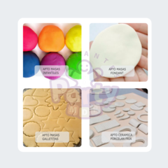SET CORTANTE CORAZON LISO MAS CORAZON BLONDA 2 PARTES 3D 8 X 9 CMS ANCHO C2737 - comprar online