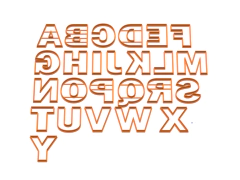 SET CORTANTES ABC LETRAS 8 CMS ALTO FRANKLIN X 26U REPOSTERIA C2414 - comprar online