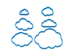 CORTANTES SET NUBES X 06 MEDIDAS 3/4/5/6/7/9 CMS ANCHO C2032 en internet