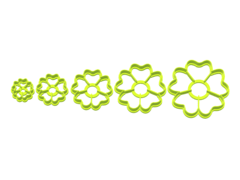 CORTANTE GALLETITA SET FLOR PETALO CORAZON X 05U C1759
