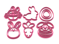 CORTANTES PASCUAS SET X 06 UNIDADES CONEJO HUEVO FULL C2327 en internet