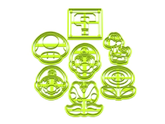 CORTRANTE REPOSTERIA MARIO BROSS X 07 UNIDADES C2234 en internet