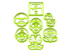 CORTRANTE REPOSTERIA MARIO BROSS X 07 UNIDADES C2234