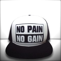 BONÉ NO PAIN NO GAIN ABA RETA - Pássaro Dourado
