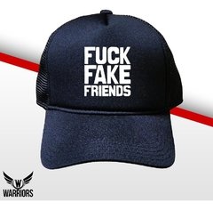 BONÉ FUCK FAKE FRIENDS ALL BLACK - Pássaro Dourado