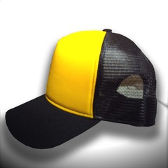 BONÉ AMARELO E PRETO TRUCKER - comprar online