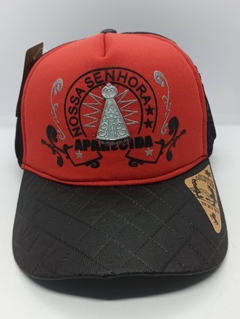 BONÉ NOSSA SENHORA APARECIDA ABA COURO PADROEIRA PREMIUM