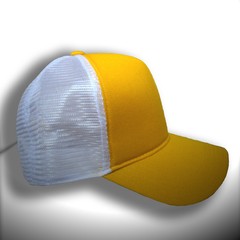 BONÉ AMARELO E BRANCO TRUCKER - comprar online