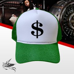 BONÉ MONEY DINHEIRO VERDE TRUCKER SNAPBACK