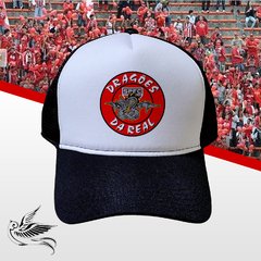 BONÉ DRAGÕES DA REAL SÃO PAULO TRICOLOR PRETO TRUCKER