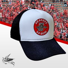 BONÉ DRAGÕES DA REAL SÃO PAULO TRICOLOR PRETO TRUCKER - comprar online