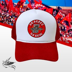 BONÉ DRAGÕES DA REAL SÃO PAULO VERMELHO TRUCKER